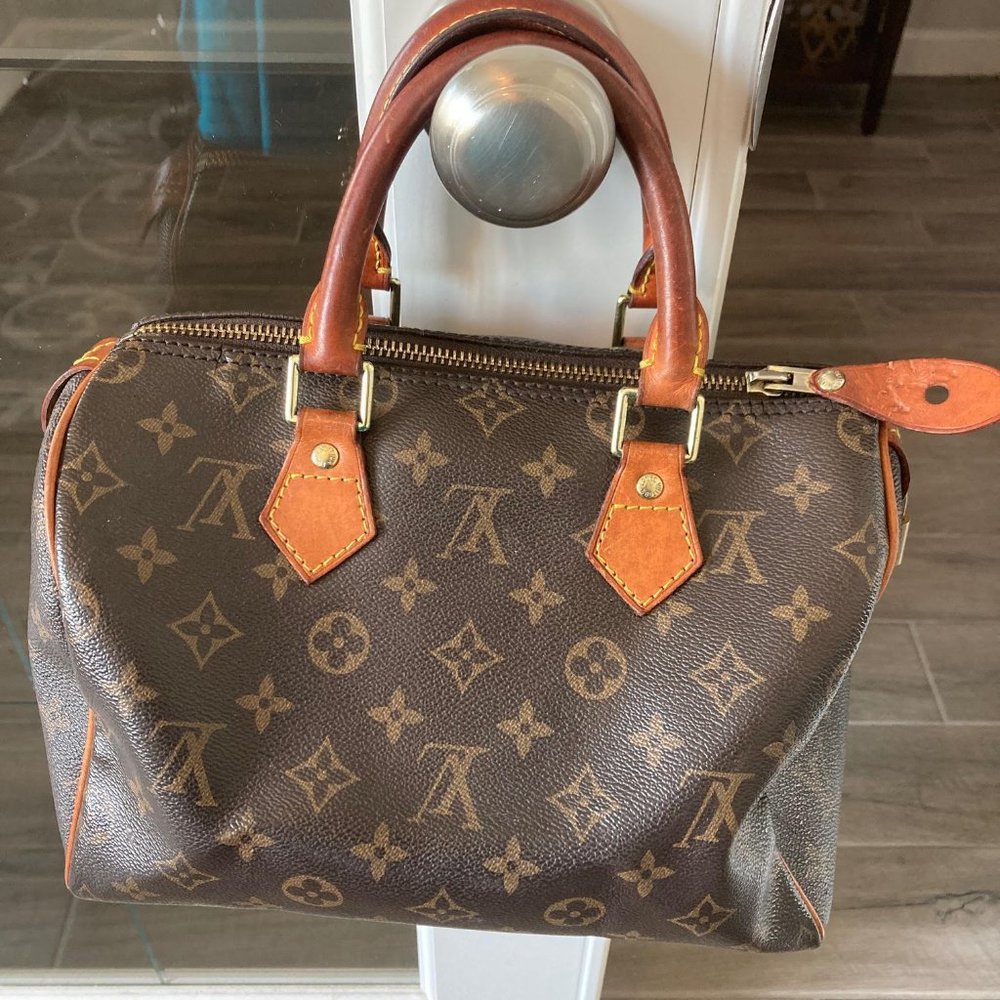 Speedy Monogram Canvas Monogram Hand Bag Satchel